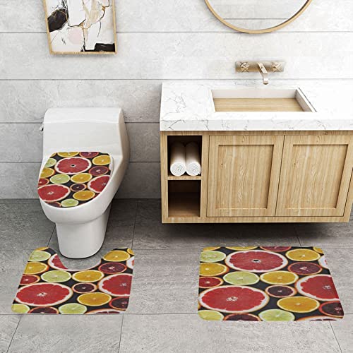 Badematten Set 3 Teilig,Toilettenmatte Set,3Er Badgarnitur Badezimmer Matte Set Dusch Bade Matte Vorleger Teppich 3D… – Bild 3