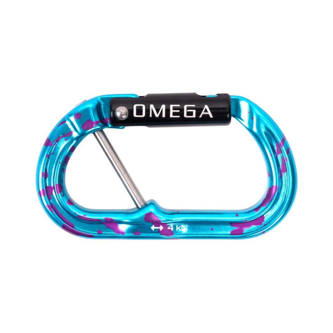 Omega Pacific Micro Raider Captive – Aluminum Keylock Straight Gate Carabiner for Throwline, Gear Mounting, and Non-PPE Use – Oval Shape, 4kN Strength