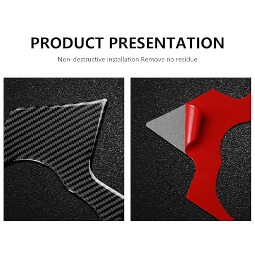 Image of Car Gear Shift Cover Sticker Carbon Fiber Decal Trim Center Console Panel Trim Wrap fits for Alfa Romeo Giulia 2016 2017 2018 2019 Accessories - Stelvio NOT FIT