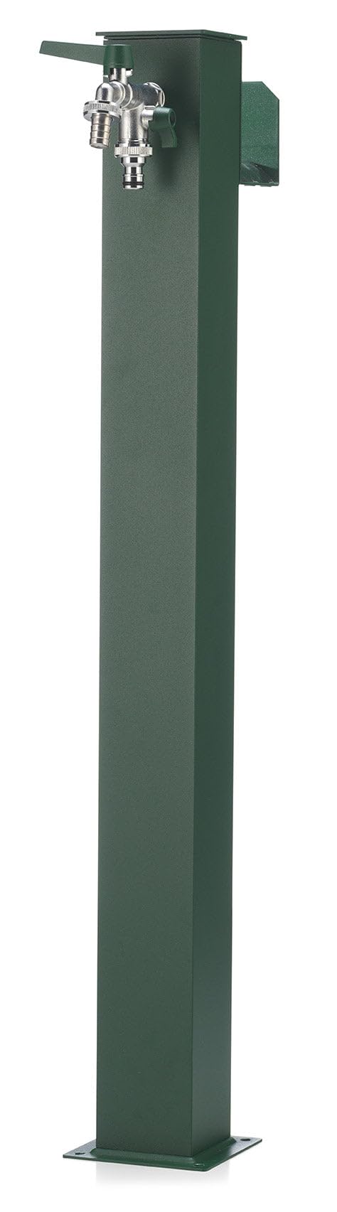 Bel-fer 42QRR Fontana da Giardino con Struttura a Colonna con Porta Gomma e Doppio Rubinetto Colore Verde