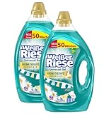 Weißer Riese Universal Gel, Aromatherapie Lotus & Weiße Lilie, Flüssigwaschmittel, 100 (2 x 50) Waschladungen, Riesen Duft Erlebnis