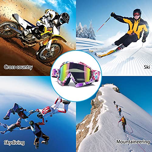 Motocross Goggles, Atv Goggles Adult Dirt Bike Mx Goggle Glasses And Anti Fog Ski Goggles #TOP6