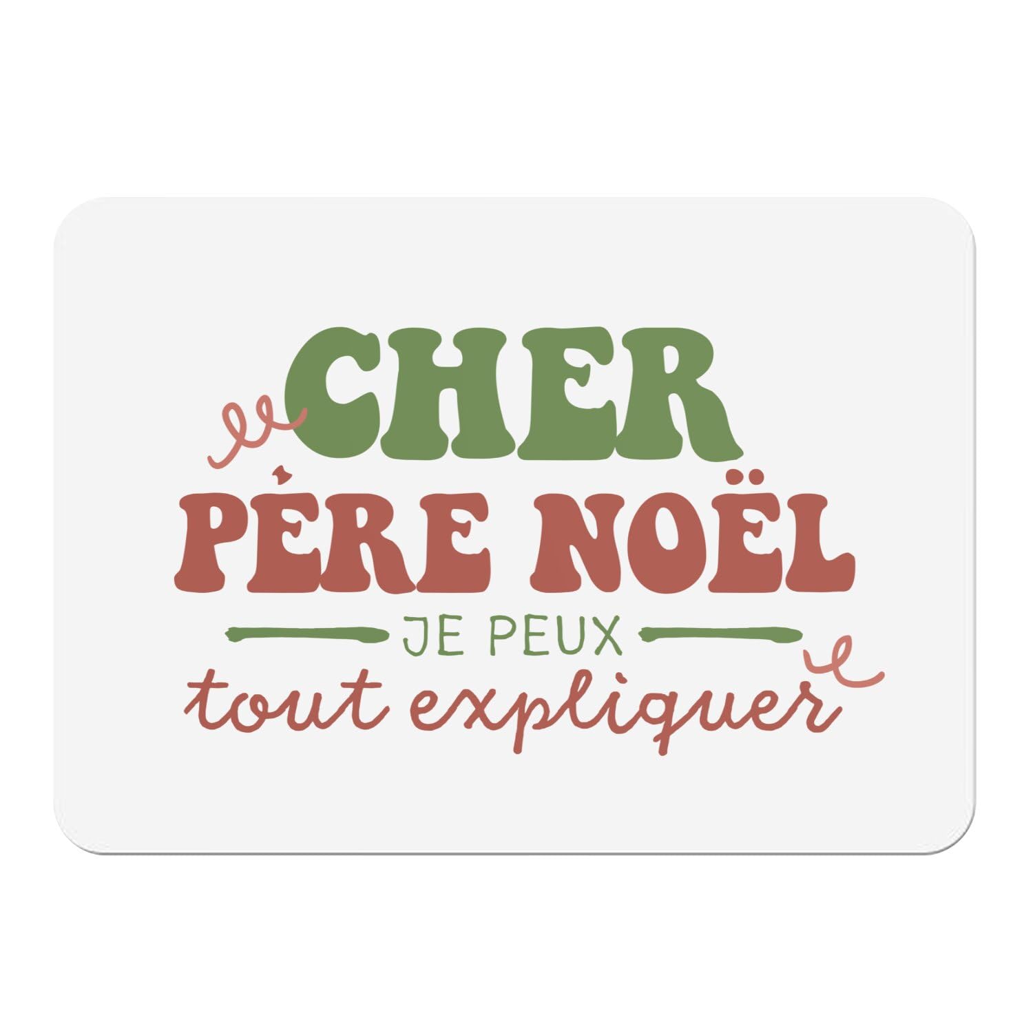 Sets de table souple dessous en liège napperons blanc grand format 39,5 x 28,5 cm Noël lot de 4