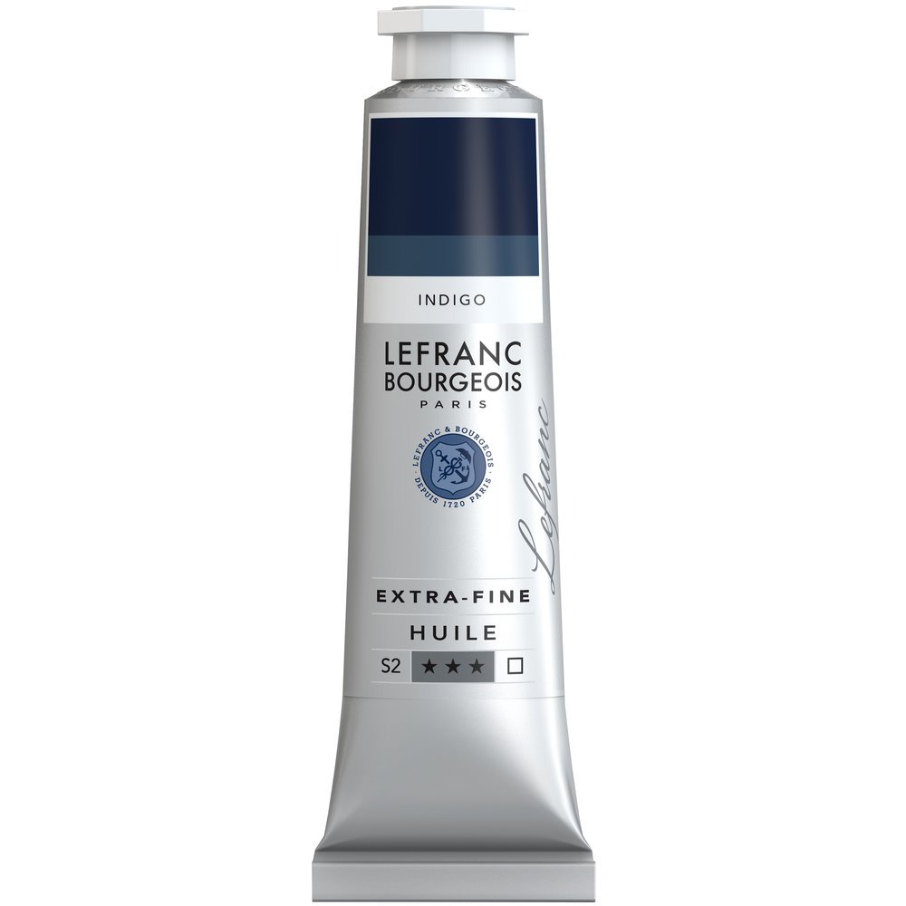 Lefranc Bourgeois Extra-Fine Oil Paint, Artists Quality, Indigo, 40ml Tube