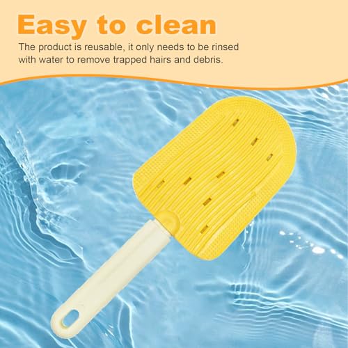 Image of Cat Tongue Comb, Pet Grooming Brush for Cats Shedding Cat Brush for Long Haired Cats, Pet Ice Cream Removal Comb, Shedding and Combing, Easily Removes Fur Reducing Hairballs (Yellow+Blue)