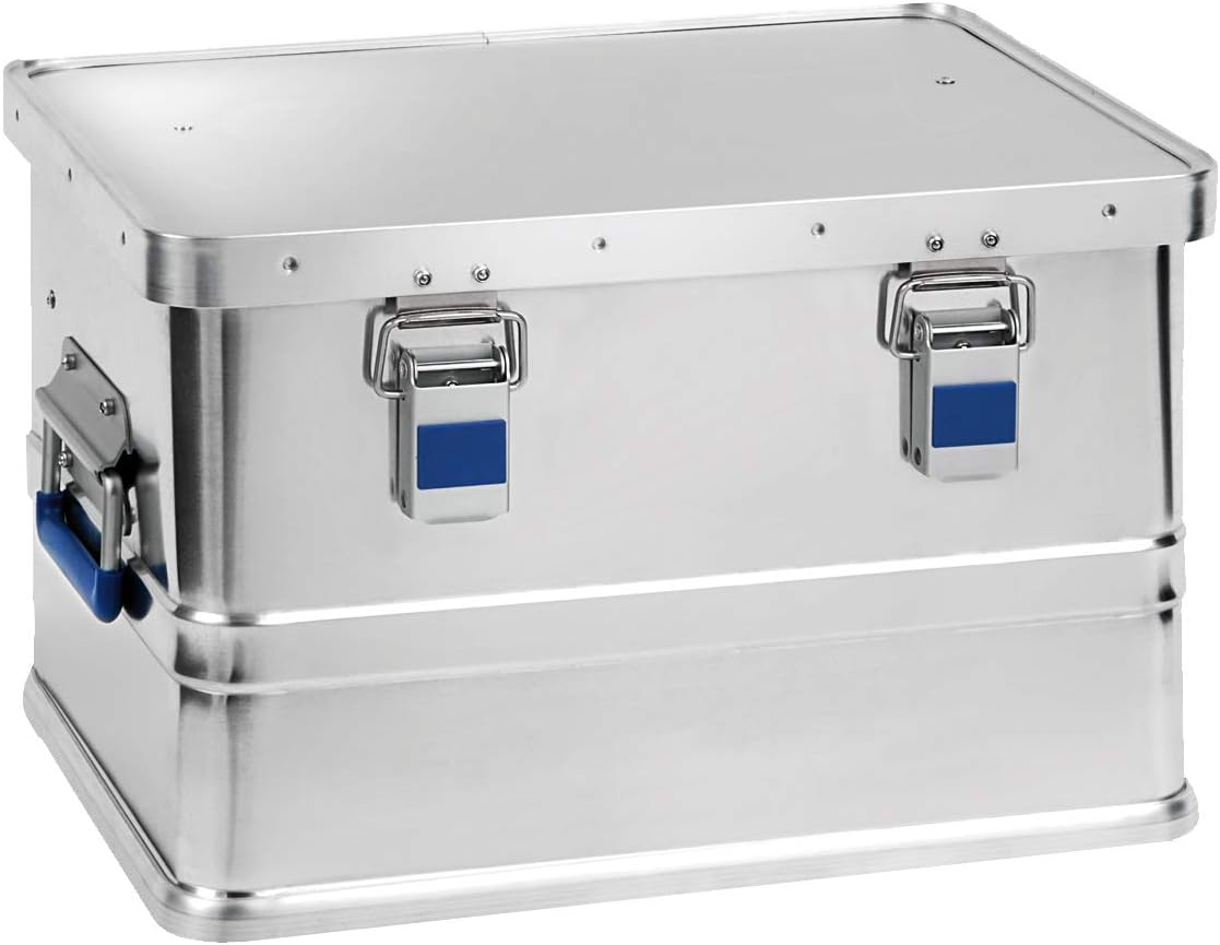Enders® Alubox Toronto S Grey, 29 liter, aluminium box 1 mm wanddikte, spatwaterdicht, stapelbaar - aluminium kist, metalen doos met deksel - te gebruiken als transportbox, grijs #3885