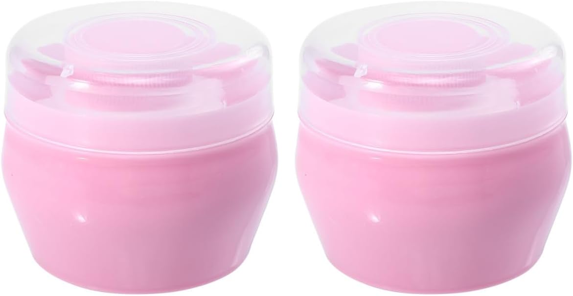 Toyvian Body Powder Puff with Handle, 2 Pack Portable Talcum Powder Applicator