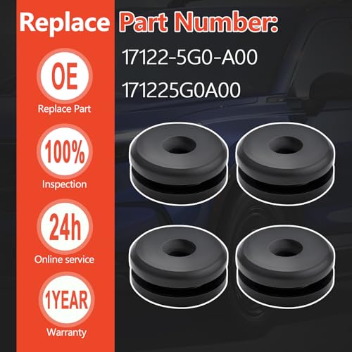 Image of 4Pcs Engine Cover Rubber Mount Insulator Fits for 2013-2017 Hon-da Accord 2020-2024 Odyssey 2014-2020 Acura MDX RLX 2016-2018 RDX Replaces 17122-5G0-A00 171225G0A00