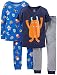 Carter's Little Boys' 1-Piece Snug Fit Cotton Pajamas (5T, Turquoise)