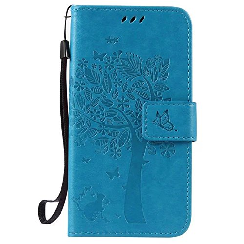 HUANGTAOLI Protección de Piel Cuero Funda para Huawei P8 Lite Smart