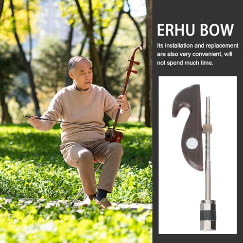 FAVOMOTO Erhu Bow Replacement Parts: Iron Screw Head Fittings for Erhu Bows Instrument, Professional Musician Accessories - 2PCS Set