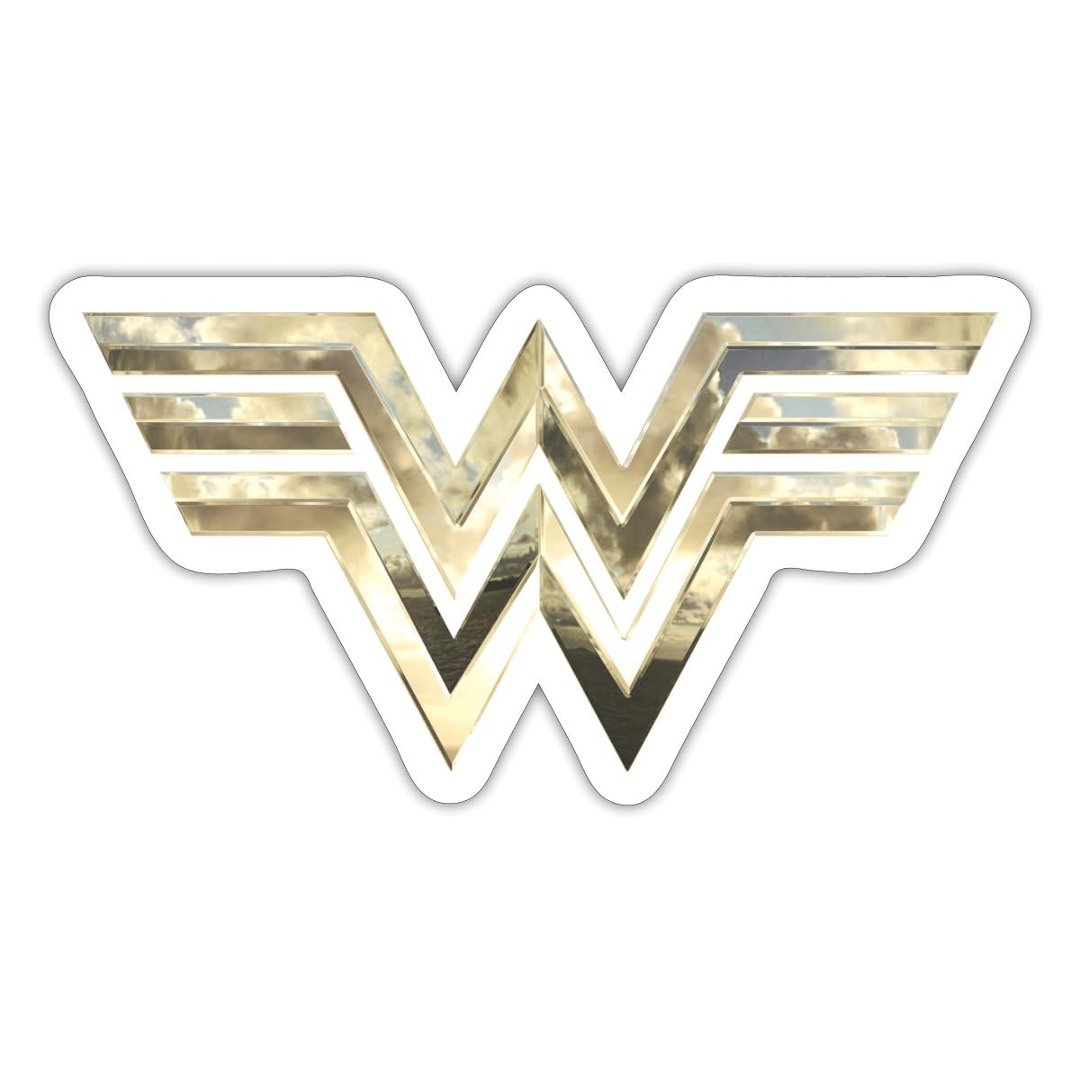 Wonder Woman 1984 Logo Classic Gold Sticker Aufkleber