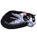 USTIDE Black Cute Sleeping Cat Decor Doormat, Bedroom Non-Slip Area Rug,Tabby Cat Carpet 31.4"x19.6"