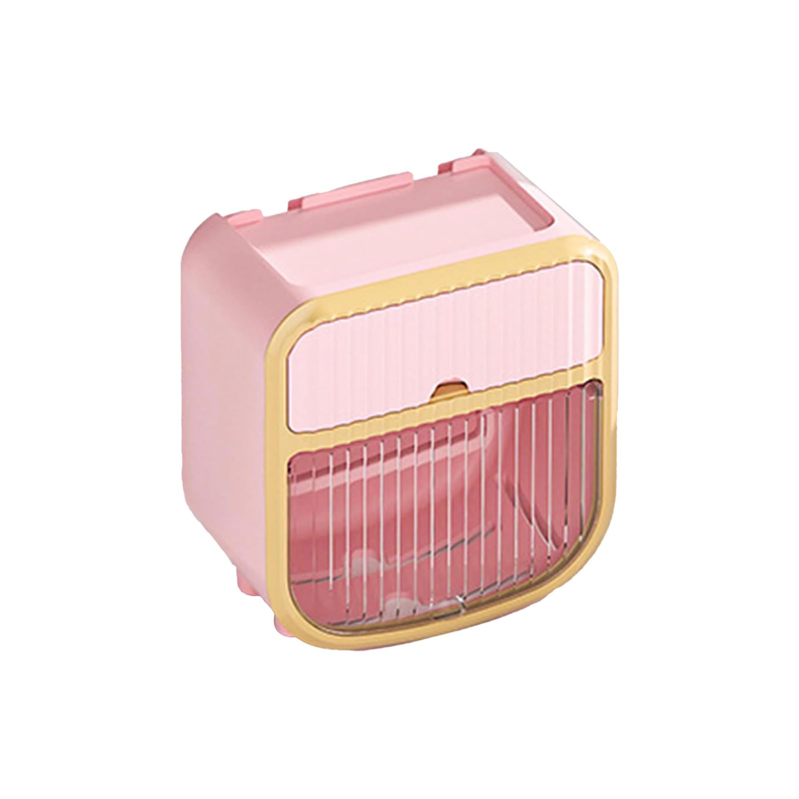 FETGKNBM2 Commercial Toilet Paper Towel Dispenser Wall Mount Bathroom Tissue Dispenser with Drawer Punch-Free Plastic Kitchen Roll Paper Holder Box for Home Office Restroom