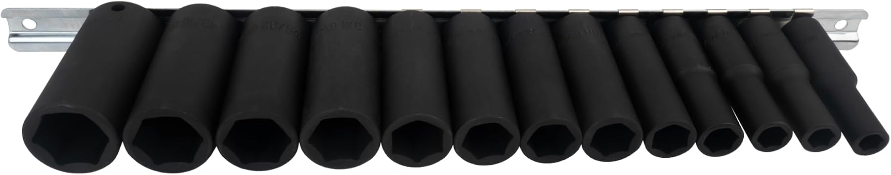 Genius Tools 13PC 3/8 Dr. SAE Deep Impact Socket Set - TF-313SD