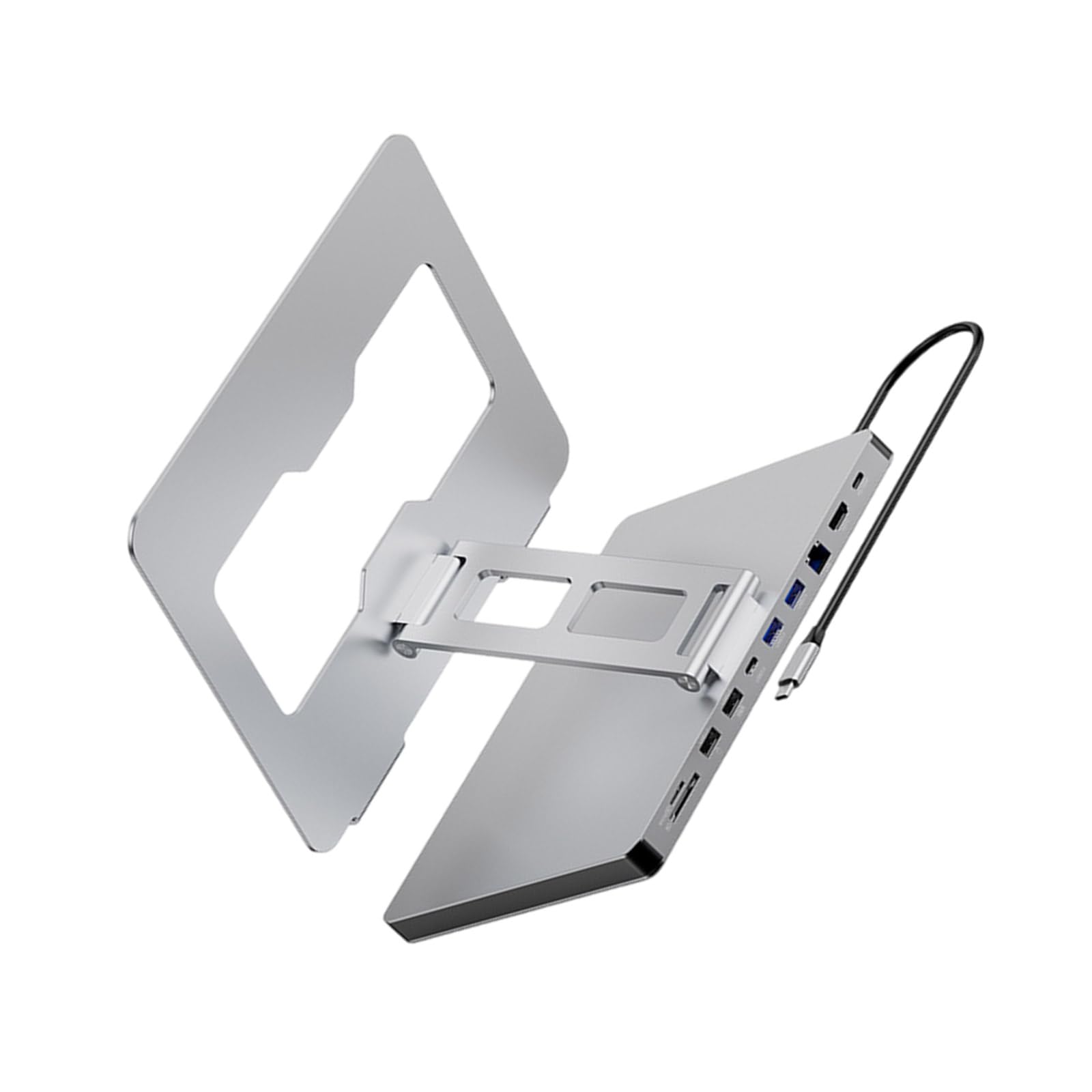 10-in-1-Laptop Dockingstation und Adapterbasis, Notebook Ständer für effiziente Büronutzung und Geräteanschlusshalter, Studenten Laptop Zubehör