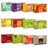 Assorted Pack of 12 Natural Herbal Soaps (Aromatherapy) with Pure Essential Oils - Reduces Wrinkles - For All Skin Type - 12 X 75 gms