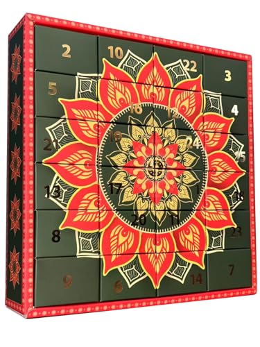 ADVENTSKALENDER SOULZENTS MIT 24 DUFTKERZEN - der Weihnachts-Countdown mit 24 Duftkerzen in Mandala-Dosen