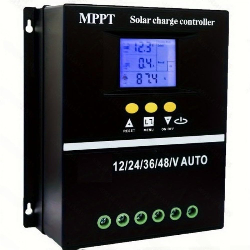 Regolatore di Carica Solare 60A 80A 100A, MP-PT 12V 24V 36V 48V Auto, Generazione di Potenza del Pannello Fotovoltaico Caricamento 12 24 48V Adattativo (100A)
