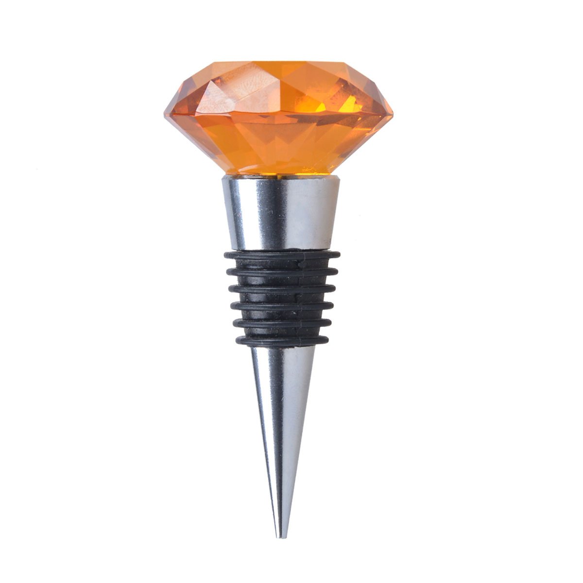 LONGWIN Crystal Glass Wine Bottle Stopper Wedding Favors Amber