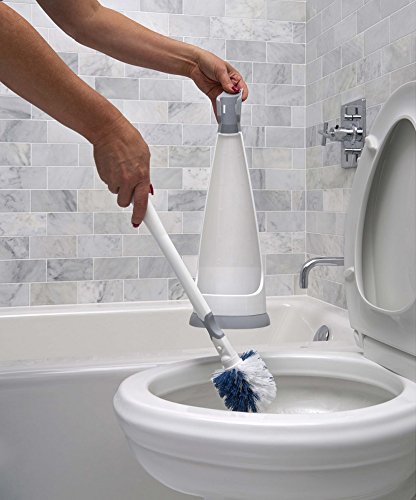 Unger No-Drip Toilet Brush Set, Flexible Neck Scrubber with Portable Carrying Caddy Holder, Discreet Bathroom Cleaning Supplies, Scrub Tough Stains with Non-Scratch Bristles - Thumbnail 3