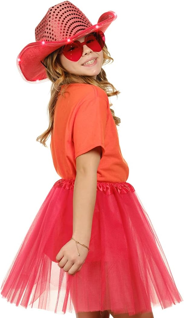 Funcredible Light Up Cowboy Hat and Glasses - Sparkly Disco Cowgirl Hat - Sequin Cowboy Hat for Women - Cowgirl Costumes - Image 7