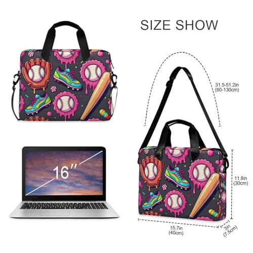 Bolso bandolera para laptop 15.6 pulg rosa y rojo miniatura 5