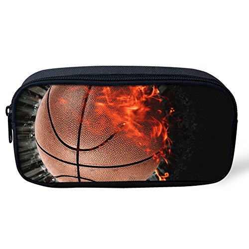 UOIMAG Estuche para lápices de baloncesto, organizador de escritorio escolar, estuche de oficina, bolsa para lápices, bolsa para bolígrafos para niños, adolescentes y adultos Cover