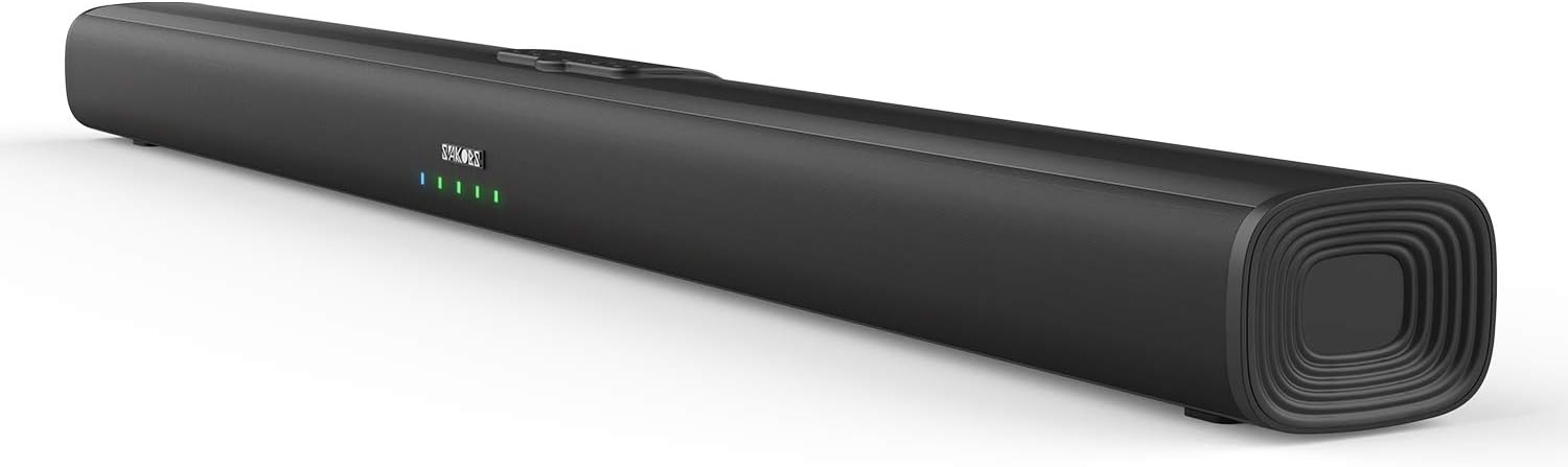 Sound Bars for TV, SAKOBS 37 Inches 80W Sound Bar with Built-in 4 Subwoofers, Wireless Bluetooth & Wired 2.1 Soundbar TV Speakers Surround Sound System for Home Theater