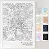 Mapdify Nottingham personalisiertes Stadtposter, dein 
