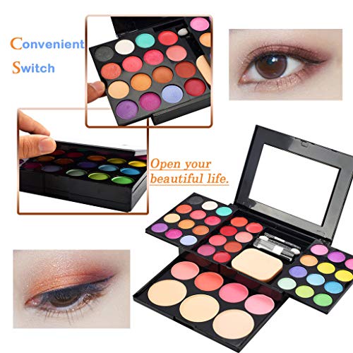 Preisvergleich Produktbild LCLrute Beste Lidschatten Palette Nudetöne - Vegane Augenpalette - Eyeshadow Make Up Kosmetik - 39 Hochpigmentierte Warme Natürliche Farben in Matt + Schimmer - Wasserdicht