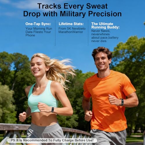 Smart Bracelet Fitness Trackers for Men Women, Smart Watch 24/7 Heart Rate Sleep Stress HRV Monitor, 170+ Sports Modes, 2 Bands, Free APP 06 Black - image 7