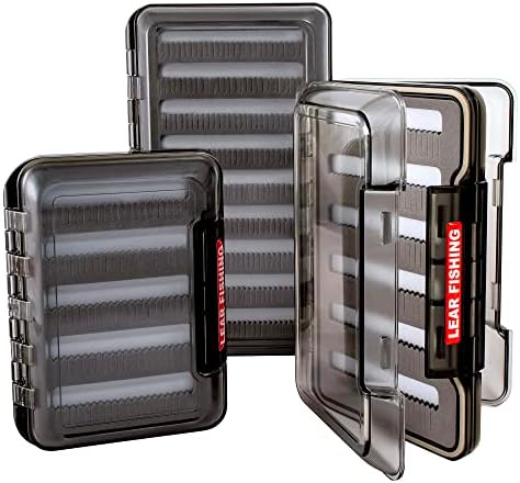 Lear Series 3200 Fly Fishing Box - Waterproof Double Sided Tackle Organizer Case for Your Trout and Bass Gear - Fly Box to Store Flies and Equipment Neatly (Medium)