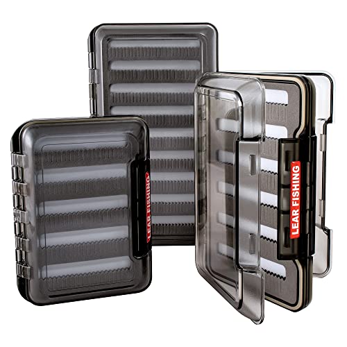 Lear Series 3200 Fly Fishing Box - Waterproof Double Sided Tackle Organizer Case For Your Trout And Bass Gear - Fly Box To Store Flies And Equipment Neatly (Medium) #TOP2