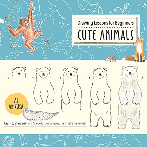 51CsP4LMeLL. SL500  - Drawing Lessons for Beginners: Cute Animals: Learn to draw animals! Start with basic shapes, then make them cute! (Volume 3) (Drawing Cute, 3)