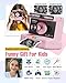 Eveedo Instant Print Camera for Kids,2.4 Inch Screen Kids Instant Cameras, Christmas Birthday Gifts for Girls Age 3-12, Portable Toddler Toy for 3 4 5 6 7 8 9 10 Year Old Girls Boys (Pink)