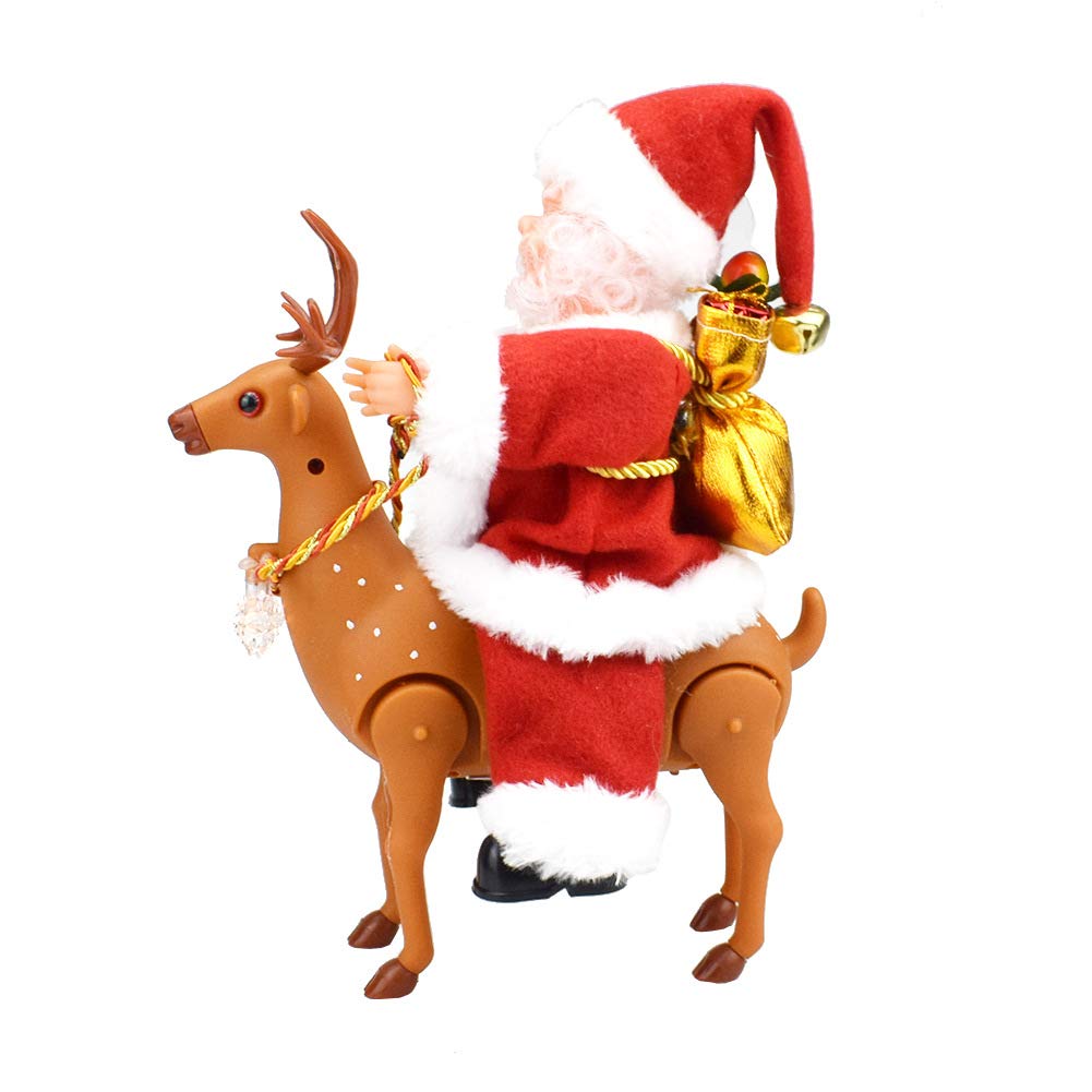 VIDOO Erici di Natale Elettrico Equitazione Elk Babbo Natale Regalo Giocattolo Elettronico Giocattolo in Movimento Giocattoli Piccoli Decorazioni Elettroniche Regalo