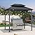 PURPLE LEAF 6' X 8' Hardtop Grill Gazebo for Patio Permanent Aluminum Barbeque Shelter Gazebo Canopy with Ceiling Hook and Shelves Double Tiered Grey Outdoor BBQ Gazebo