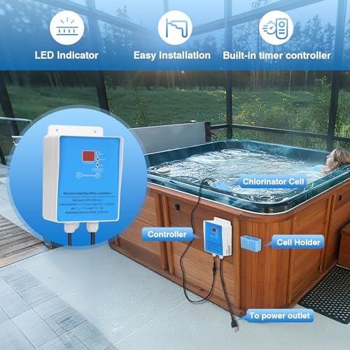 Drop-in Hot Tub Salt System Up to 2000 Gallons,Designed for Hot Tubs & Swim Spas,Chemical-Free - Thumbnail 4