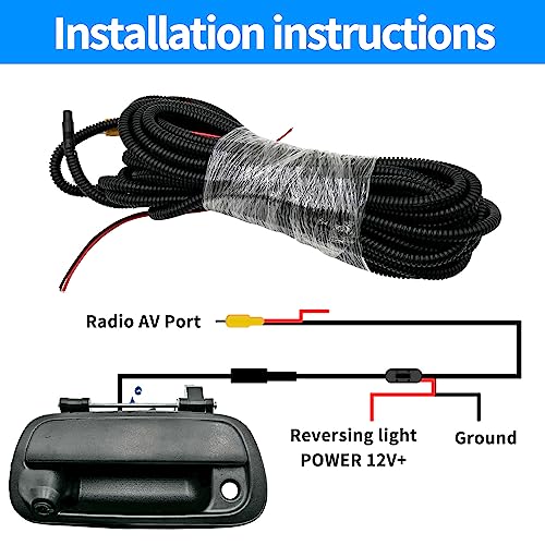 Image of Rear View Camera Backup Tailgate Handle Camera Compatible with 2000-2006 Toyota Tundra Tailgate Door Handle Replacement Camera