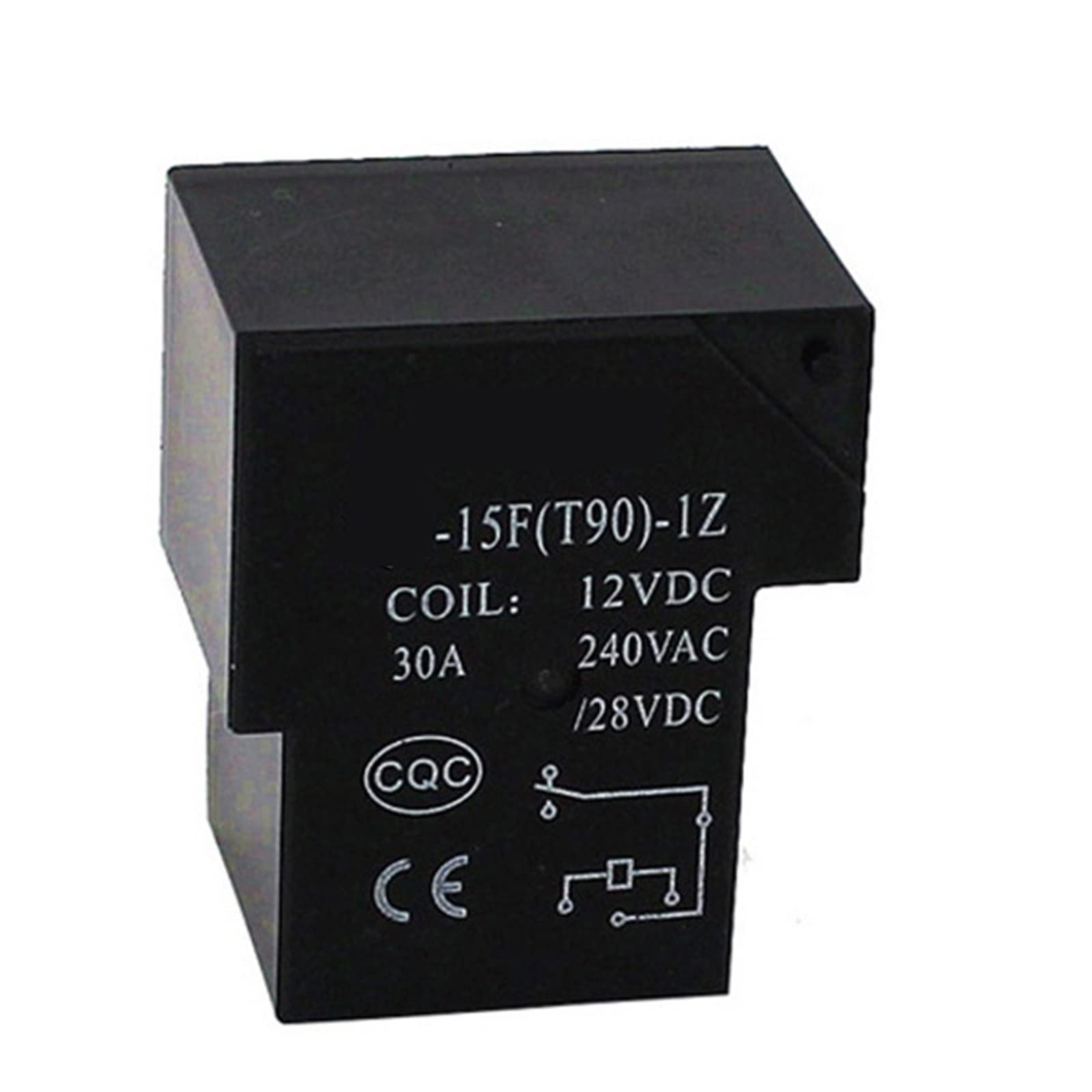 Relé PCB 24V 30A T90 de alta corriente con placa de circuito y puntos de plata