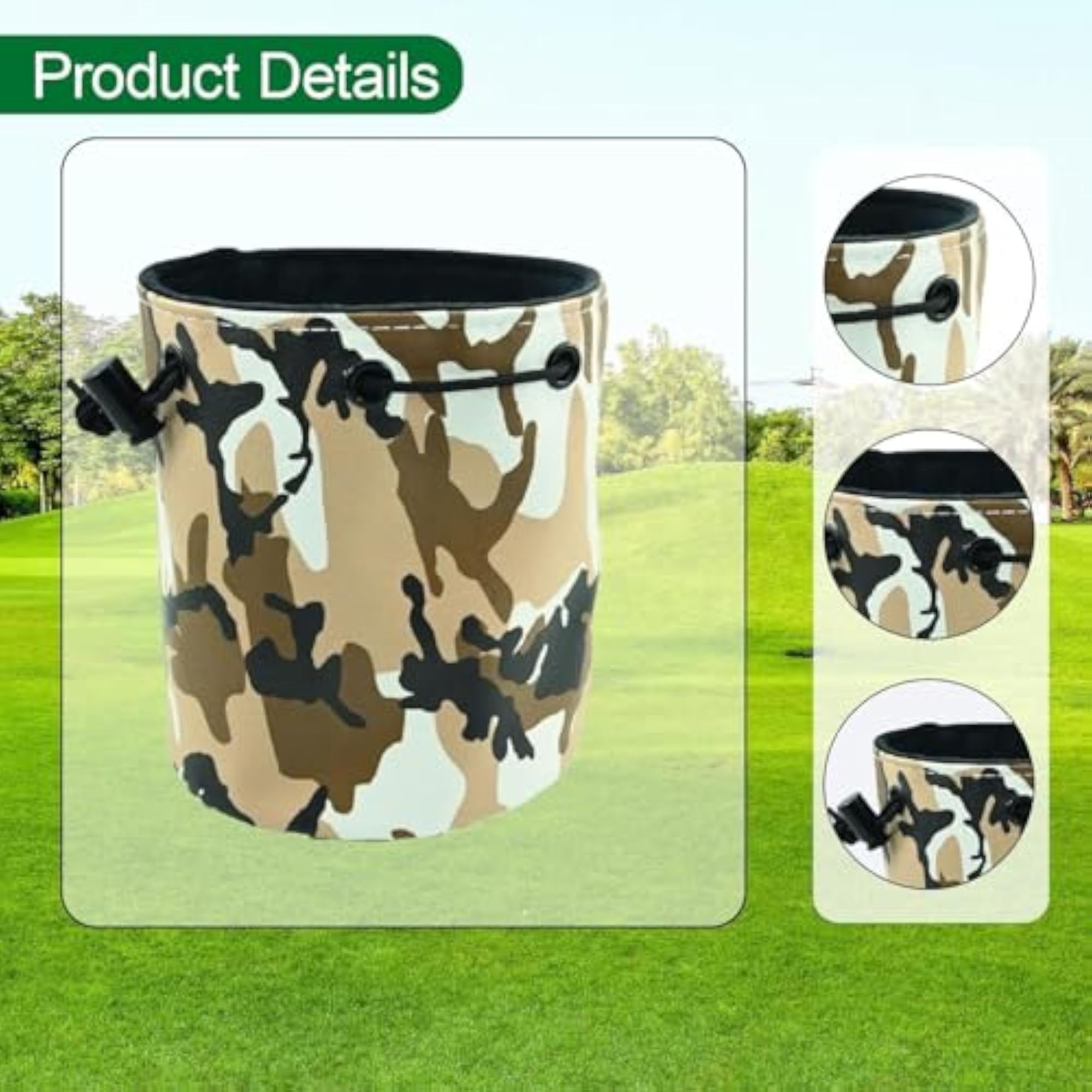 Golf Ball Bag Drawstring Organizer Pouch for Travel