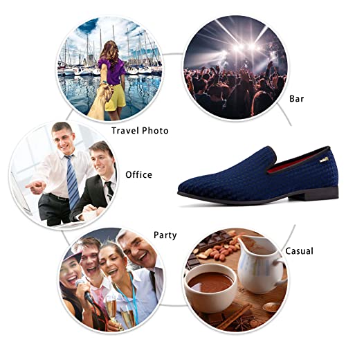 Image of Meijiana Mens Loafers Wedding Dress Shoes Slip-On Loafers for Men Tuxedo Suit Shoes