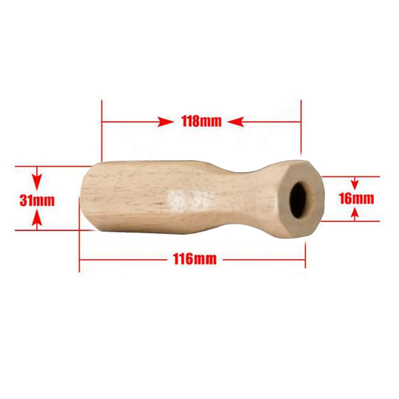 Lot De 8 Poignées De Baby-foot En Bois – Antidérapantes Rainurées – Diamètre Intérieur 16 Mm – Longueur 125 Mm – Pour Tables Standards – Zilimontt