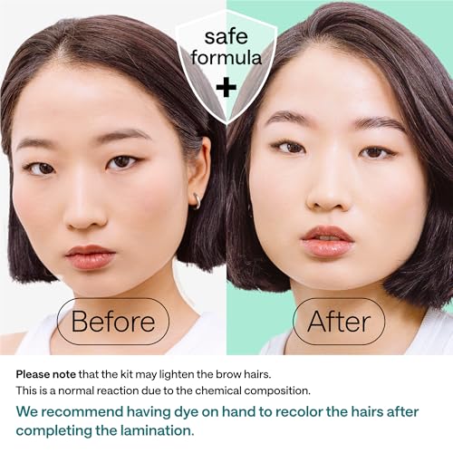 5 Step Eye Brow Lamination Kit - Eyebrow Kit for Women with Brow Lamination Gel & Brow Brushes - Advanced Eye Brow Stencil Kits for Beauty Care - At Home Eyebrow Lamination Kit