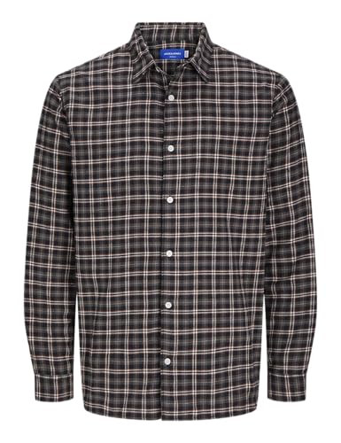 JACK&JONES Herren JORJOSHUA Flannel Check Shirt LS Freizeithemd, Pavement, Small – Ansicht 1