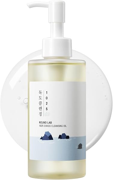ROUND LAB 1025 Dokdo Cleansing Oil (200 ml) | Lekki środek do czyszczenia oleju, środek do demakijażu dla skóry wrażliwe