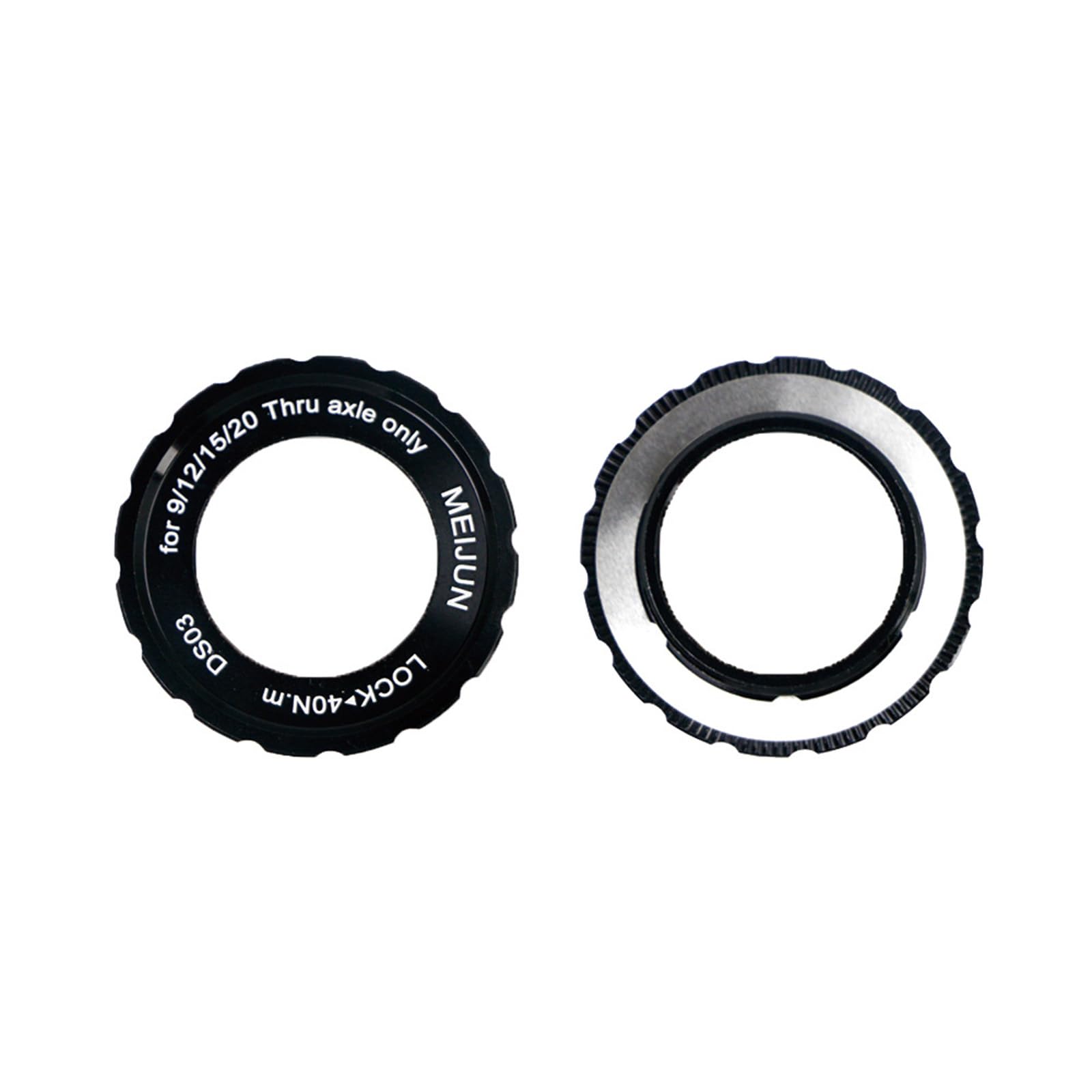 2 pezzi Anello di bloccaggio Centerlock per disco freno, anello di bloccaggio per disco freno da bicicletta, coppia di serraggio 40Nm, 44x26x8mm, compatibile con asse a innesto da 15/20mm, lega di