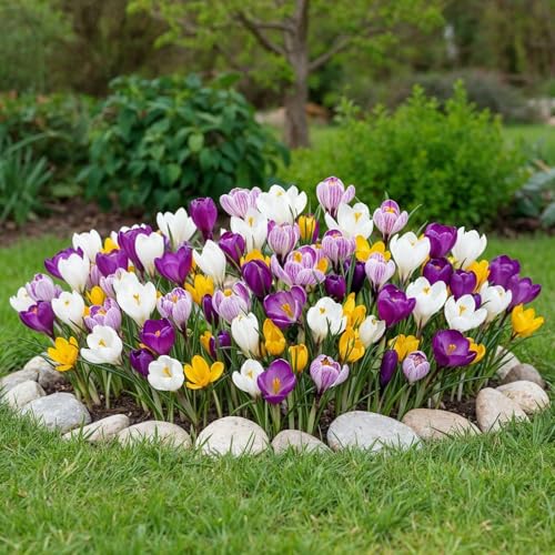 Riesen Krokusse Zwiebeln Winterhart Mehrjährig - 50 Blumenzwiebeln – Ansicht 3