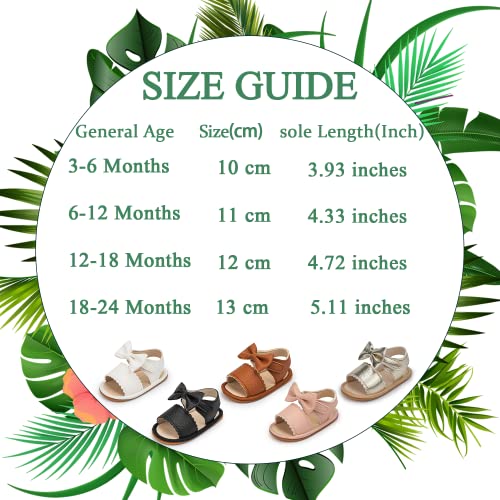 Babelvit Infant Baby Girl Boy Sandals Comfort Premium Summer Outdoor Casual Beach Shoes With Flower Bowknot Anti Slip Rubber Sole Newborn Toddler Prewalker First Walking Shoes #TOP6